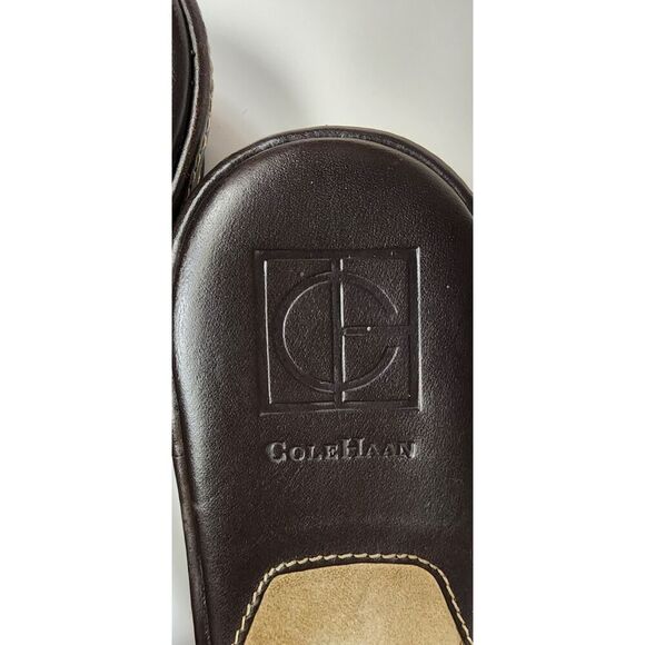 Cole Haan Air Kaitlin Women's Dark Brown Leather Slide Sandals Shoes Size 10AA - Picture 11 of 12